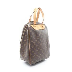 Louis Vuitton Leather Excursion Monogram Canvas Handbag Brown